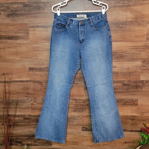 Vtg Zana Di Jeans Size 9 10 Flare High Rise Dragon Fly Embroidered 80's 90's - Picture 2 of 10